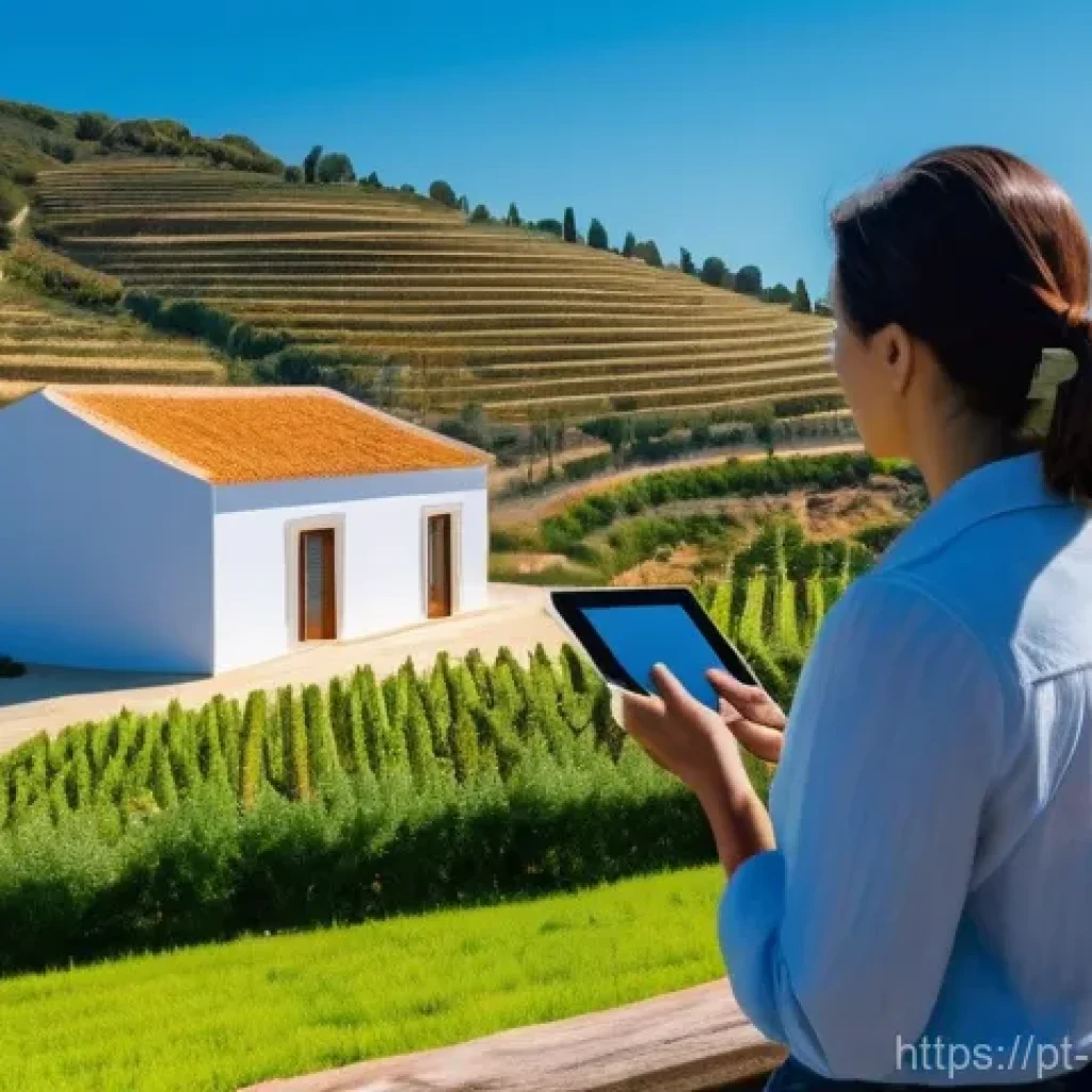 농지 전환 절차 - **Initial Vision and Potential of Rustic Land in Portugal:**
A vibrant, sun-drenched panoramic v...