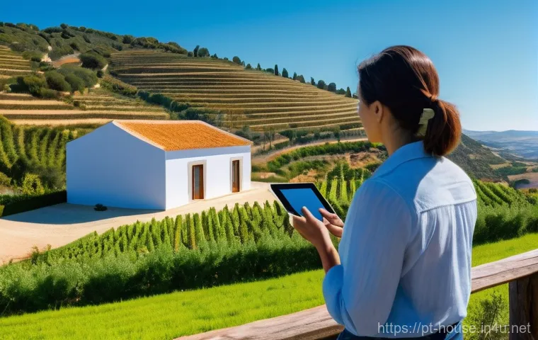 농지 전환 절차 - **Initial Vision and Potential of Rustic Land in Portugal:**
A vibrant, sun-drenched panoramic v...