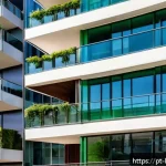 Home 18 다세대 주택 투자 팁 - A modern multifamily residential building in a bustling Brazilian metropolitan area, showcasing a sl...